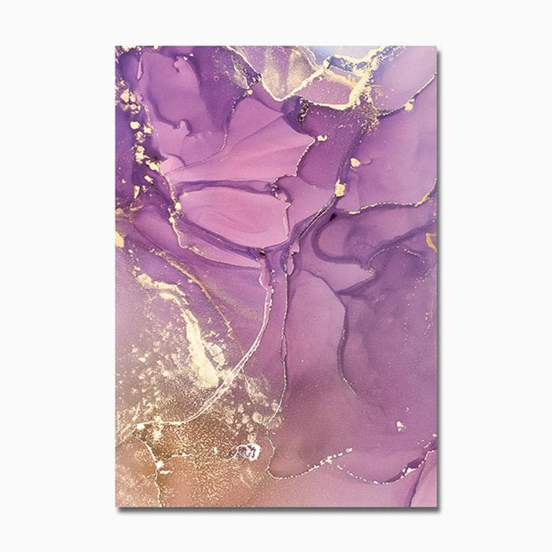Pink Purple Marble Abstract Wall Art Pictures Posters Canvas Paintings for Living Room Teen's Bedroom Decorations Home Decor 60*100cm