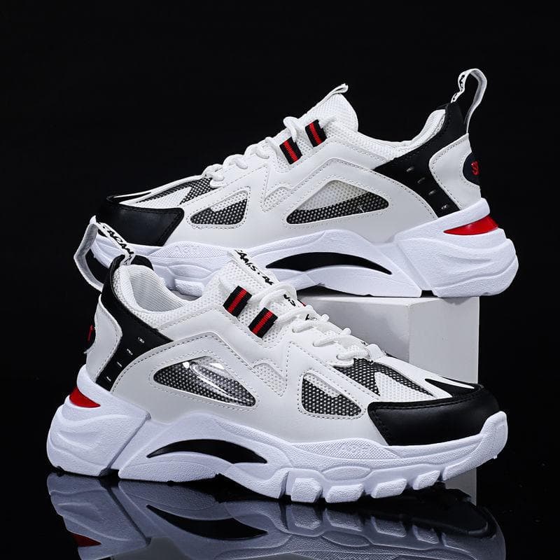 Spring and Autumn New Breathable Thick-soled Heightening Sports Daddy Shoes Men's Korean Version Trendy Casual Shoes Sports Men's Shoes 44