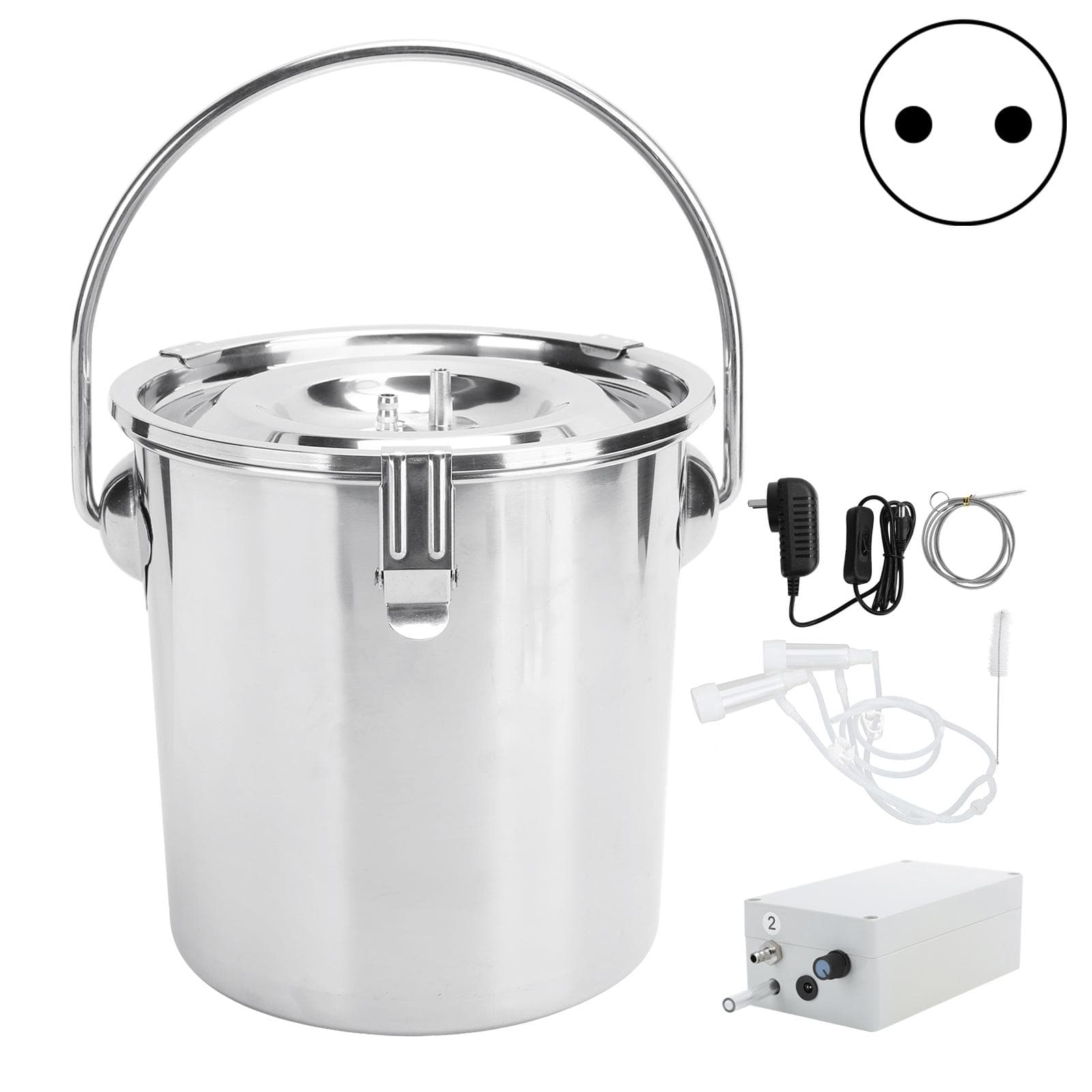 3L Electric Milking Machine Kit Portable Impulse Adjustable Pasture Device for Ewe Goat 100?240VEU