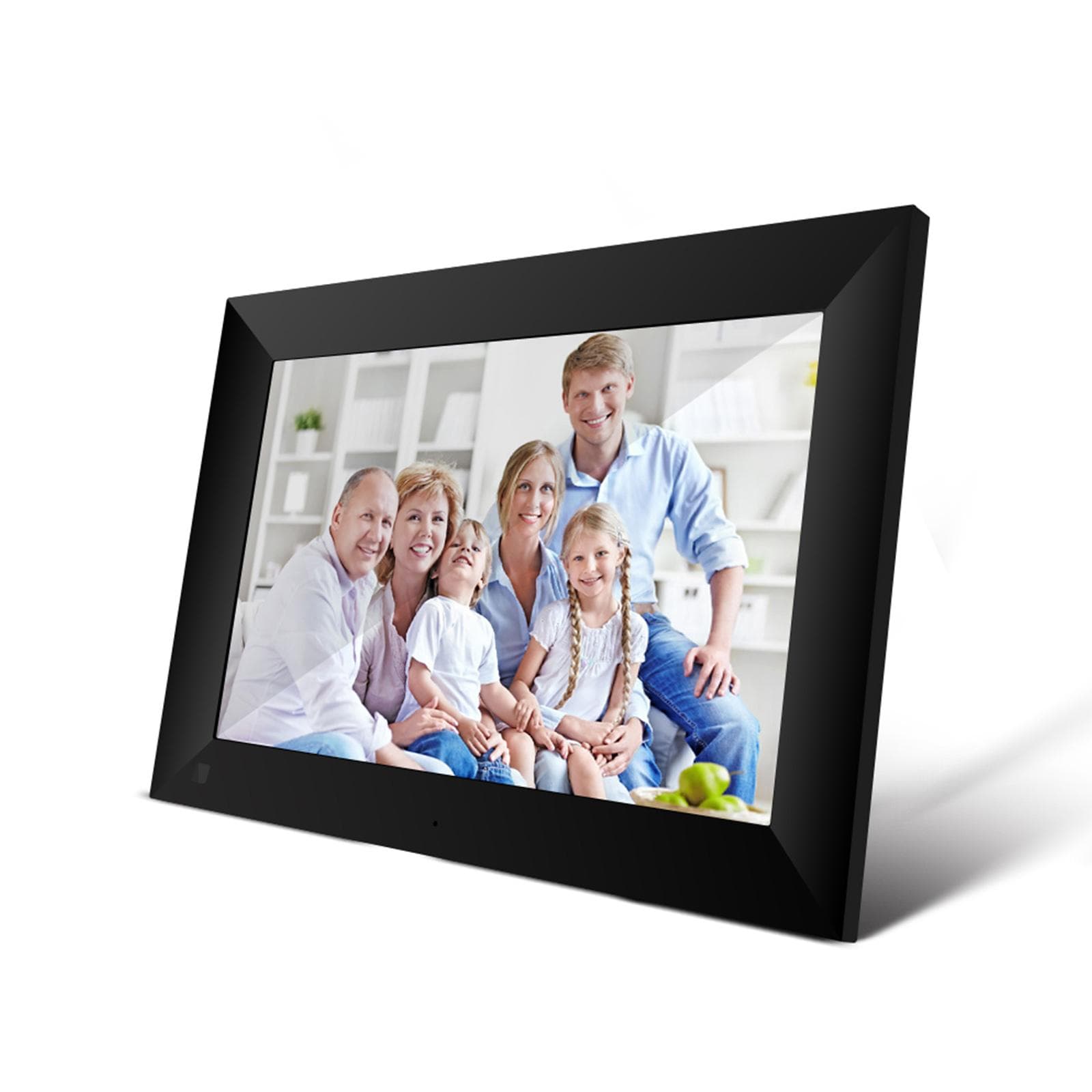 P100 WiFi Digital Picture Frame 10.1-inch 16GB Smart Electronics Photo Frame APP Control Send Photos Push Video Touch Screen 800x1280 IPS LCD Panel EU Plug black