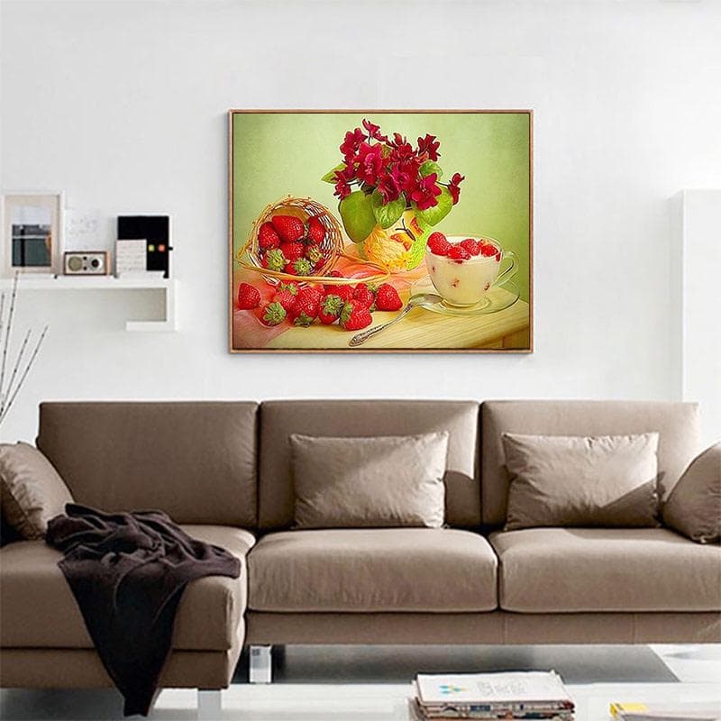 Diamond Painting Still Life Fruit Full Drill Diamond Embroidery Mosaic Decor Picture of Rhinestone 20X30CM