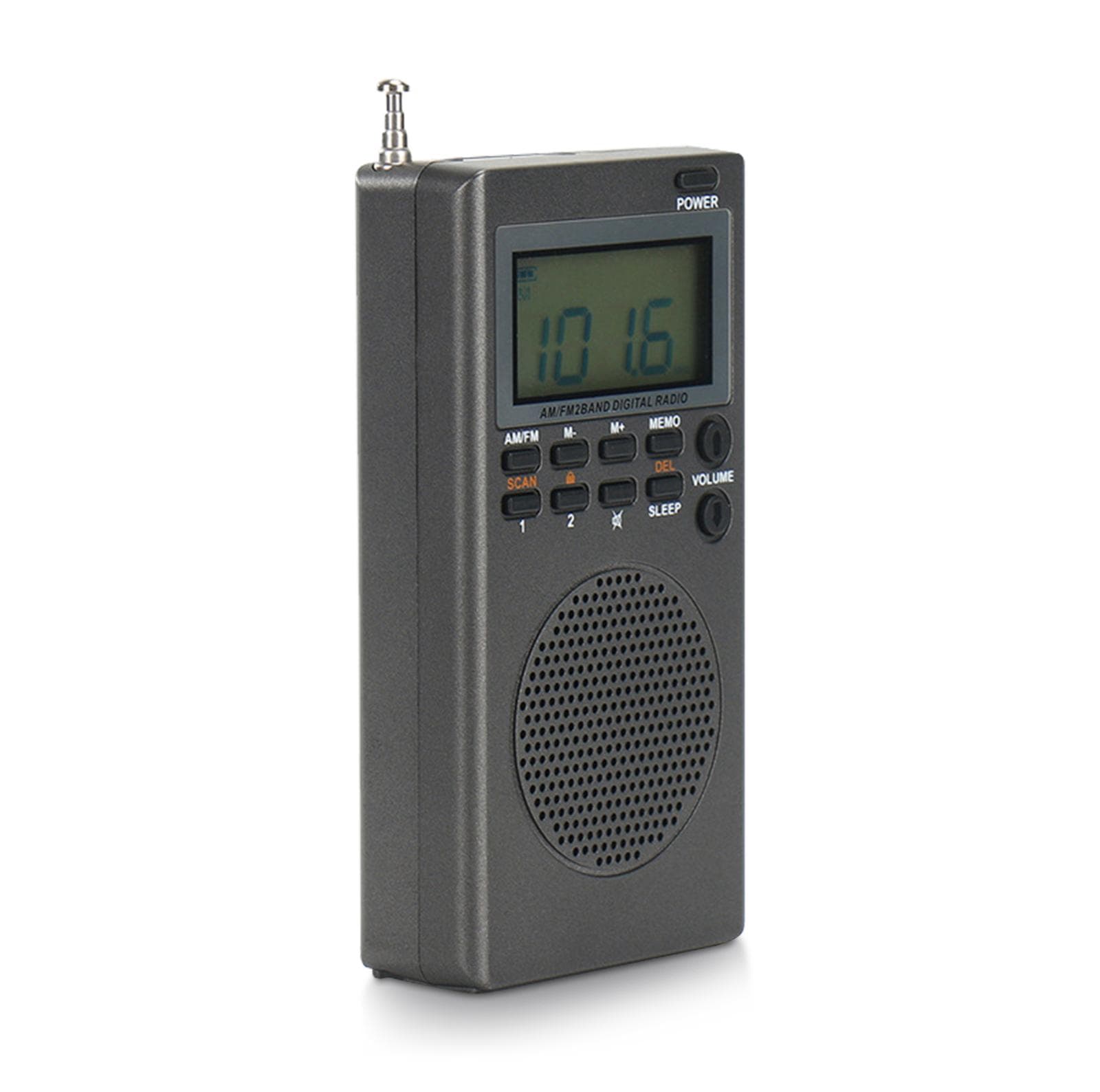FM Radio Digital Portable Stereo Speaker MP3 Audio Player High Fidelity Sound Quality black