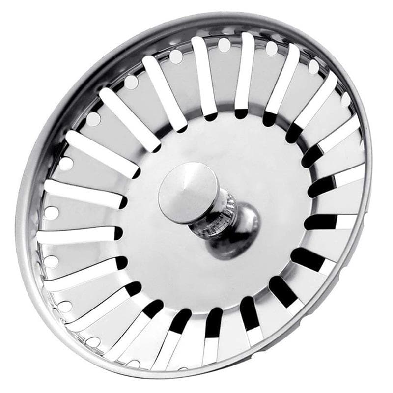 Kitchen 84mm Sink Strainer Replacement Plug Stainless Steel Drain Waste Stopper 84mm silver