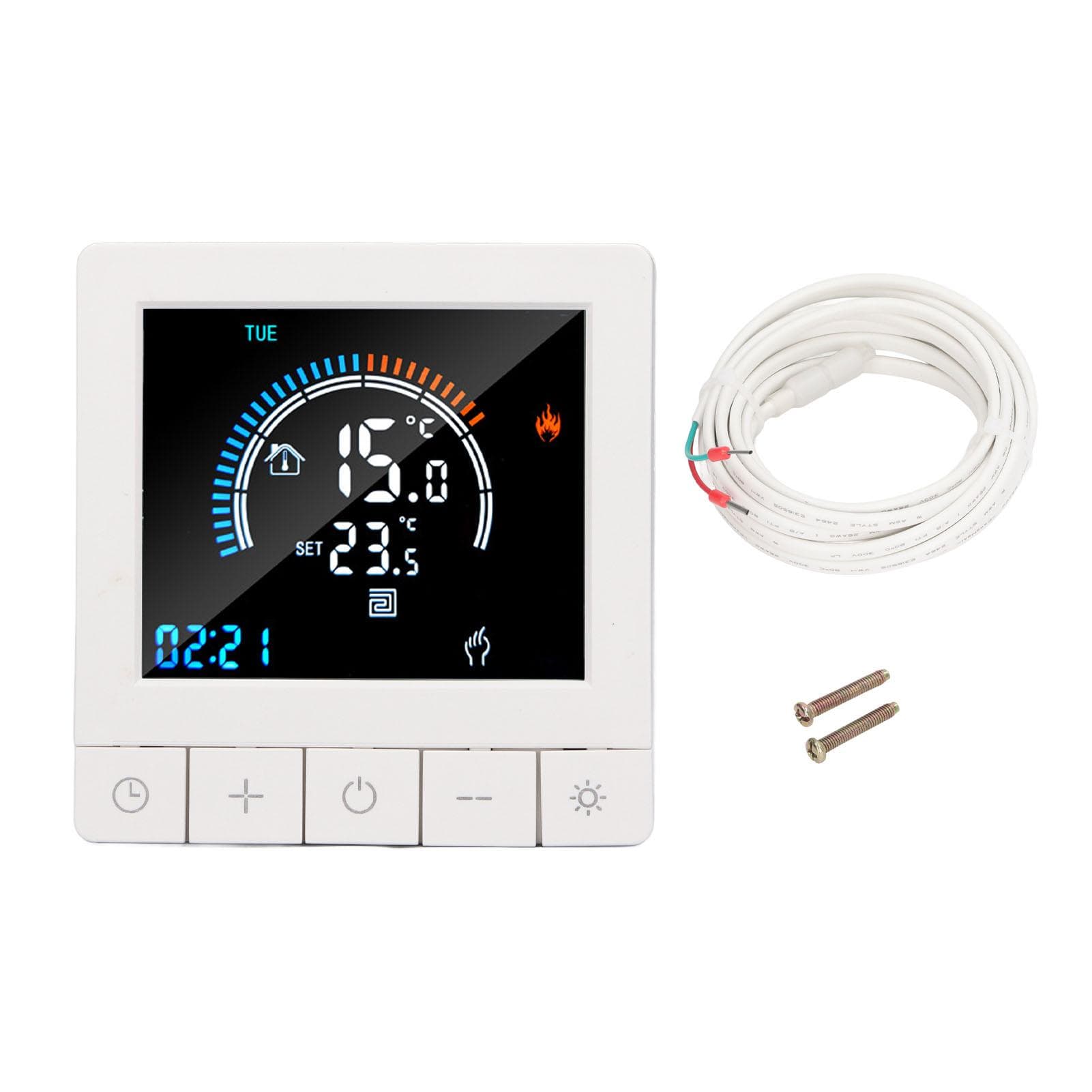 Programmable Smart Thermostat Electric Heating Smart Thermostat Digital LCD Display Temperature Regular Style