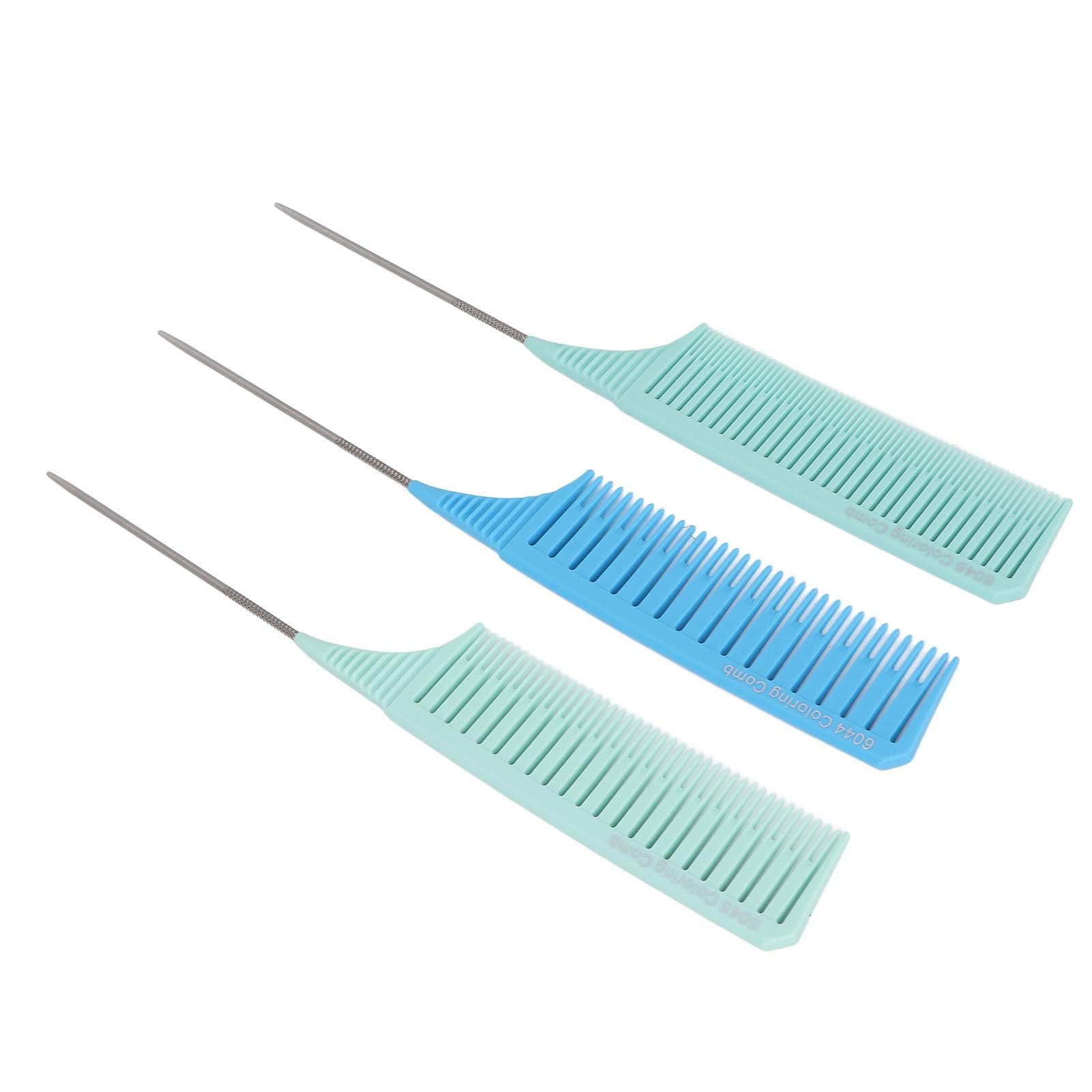 3pcs Parting Comb Professional Reliable Glossy Round Convenient Practical Compact Durable Hair