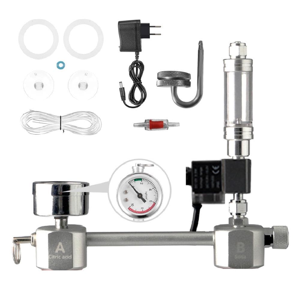 Aquarium DIY CO2 Generator System Kit CO2 Generator System with Solenoid Valve Bubble Diffuser EU plug