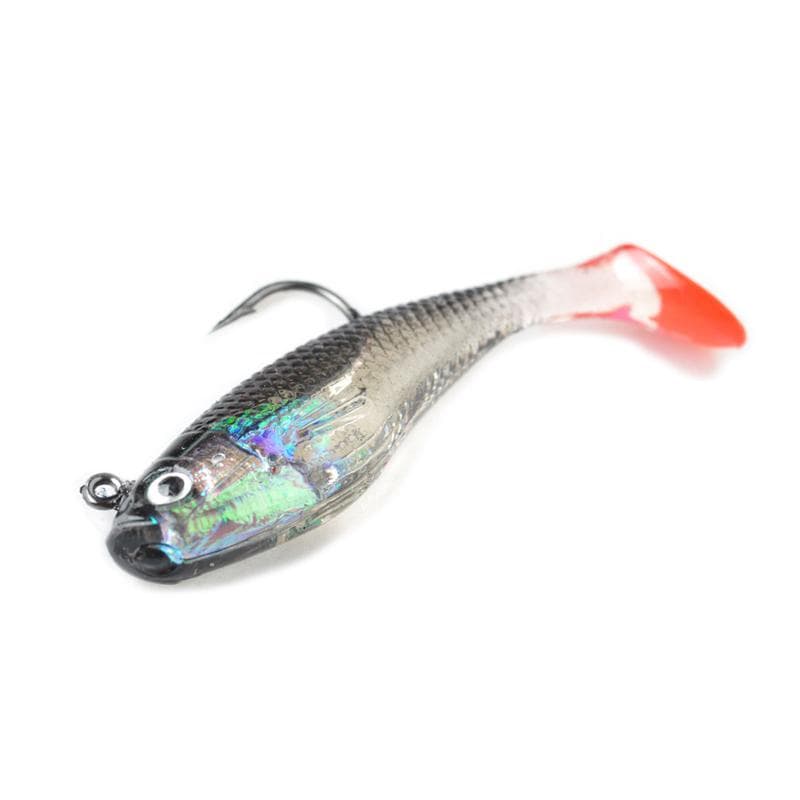 5Pcs 8CM Soft Fishing Lures T Tail Fishing Baits for Freshwater Saltwater
