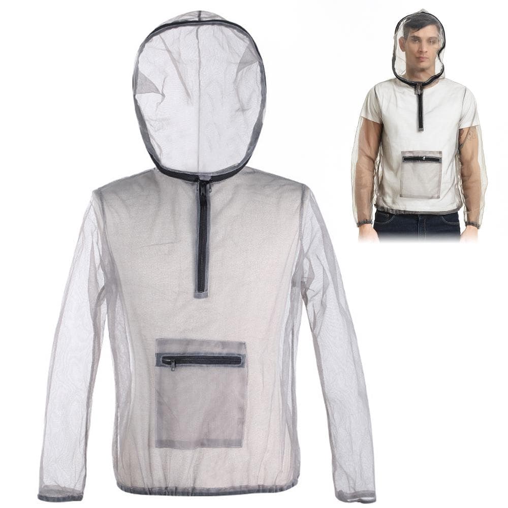 Outdoor Bug Wear Anti Mosquito Suit Jacket Net Yarn Mesh Cloth L/XL/2XL 3XL