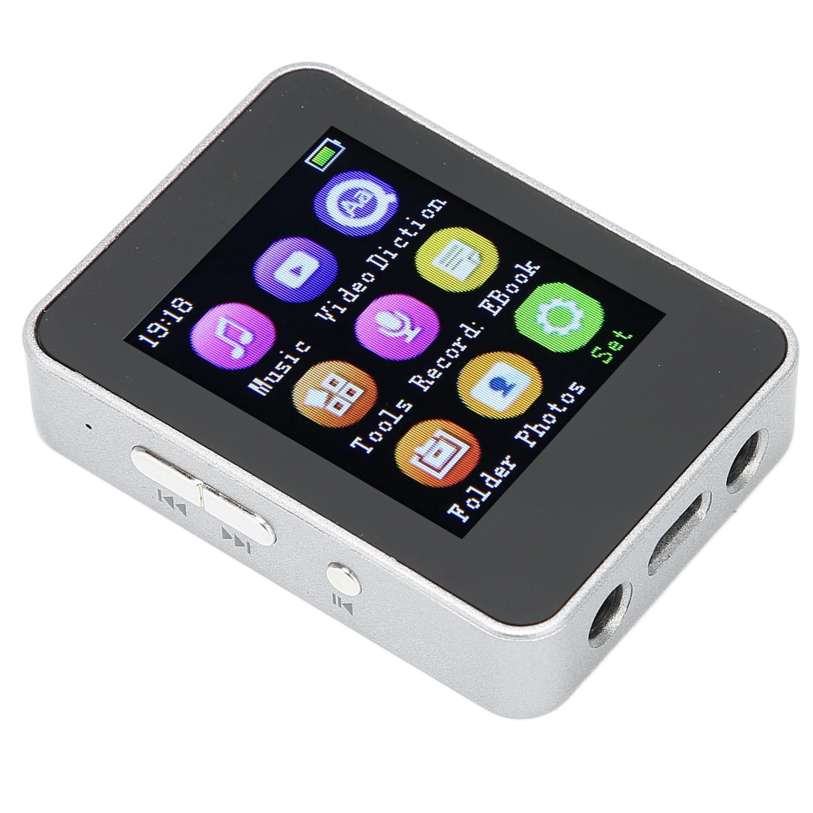 T7 MP4 Player 1.8inch Large Screen Music Player with FM Radio Recording Function for Walking 4GB silver