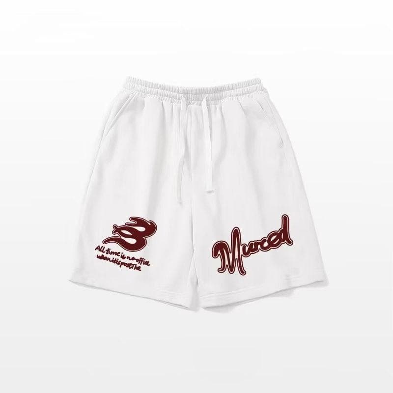 Casual Shorts Men's Summer Thin Versatile Loose Straight Sports Pants XL white