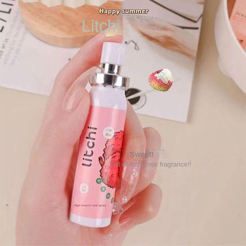 Fruit Flavor Fresh Breath Spray Cool Mouth Freshener Remove Bad Breath Oral Care Portable Work Travel Long Lasting Sweet Spray litchi