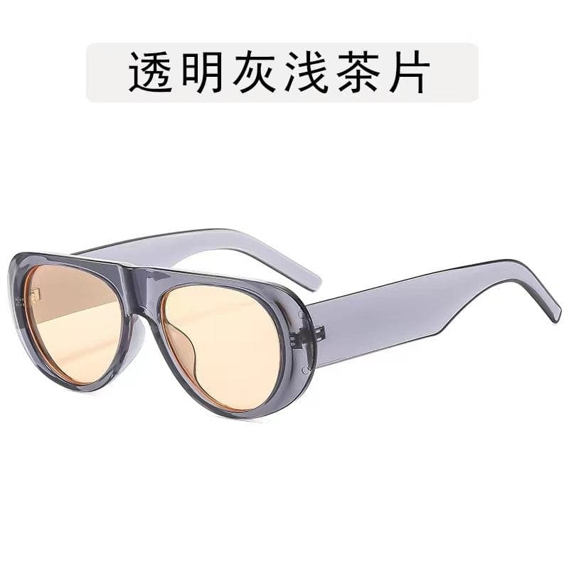Trendy Women Oval Cat Eye Sunglasses Retro Pilot UV400 Protection Summer Fashion Eyewear Gafas De Sol 1PC