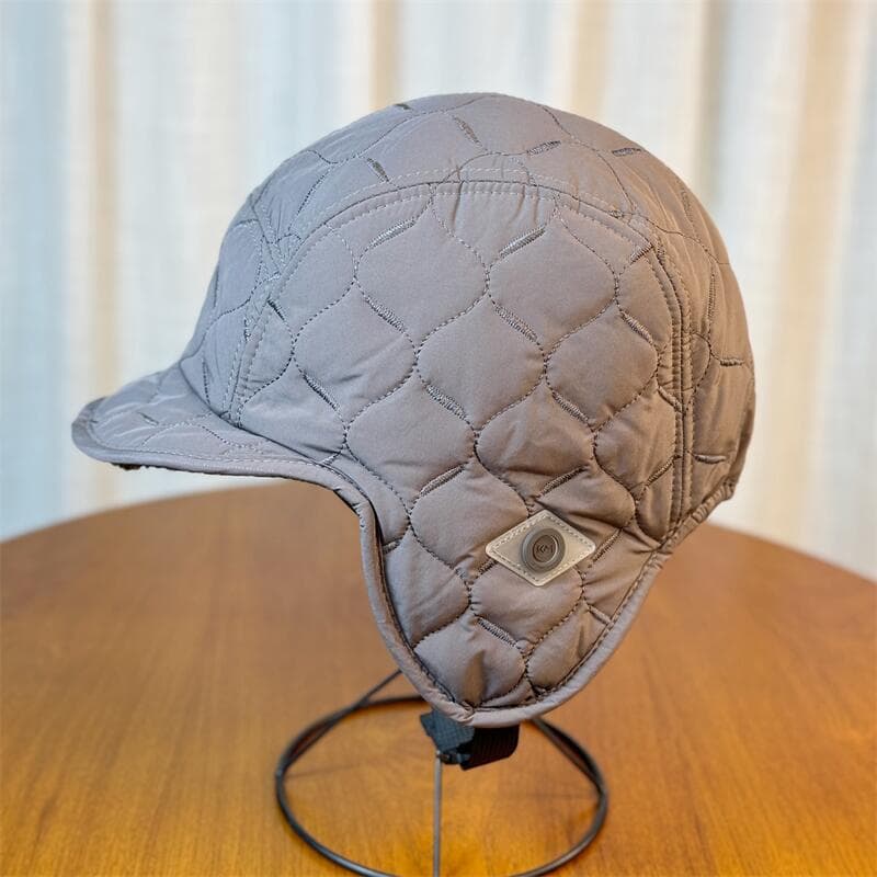 Winter Men Women Earflap Hat Warm Ski Hat Bomber Cap Ear Protectors Hats grey