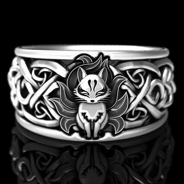 Viking Fox Celtic Ring - Retro Fashion for Men Size 9