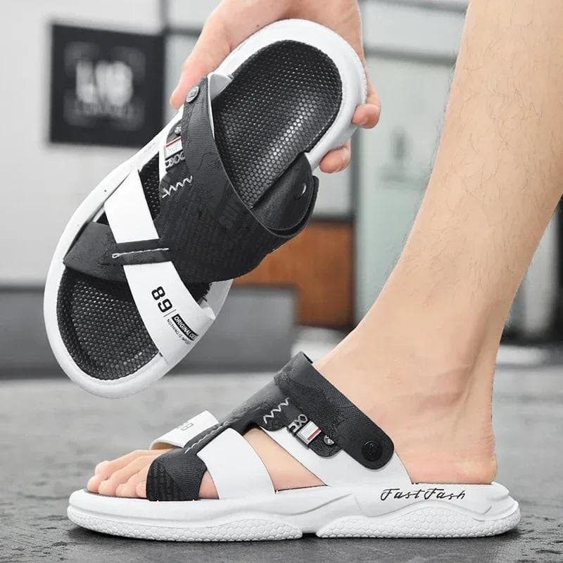 Summer Men's Slippers Beach Sandals Men 2024 Original Brands Shoes Comfortable Man Sandal Man's Leather Sandal Sandals for Boy 43