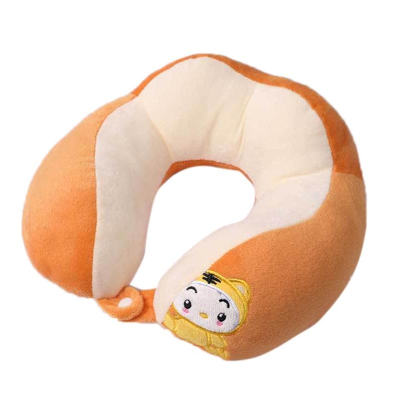 U Shaped Neck Pillow Portable Cute Head Pillow for Office Nap Travel Car Sleeping Double Embroidery Double Embroidery Tiger