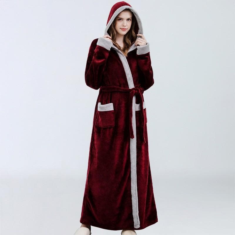New In Autumn Winter Soft Nightdress Ladies Flannel Long Thick Nightgown Plus Size Comfortable Pajamas Warm Sleepwear XL