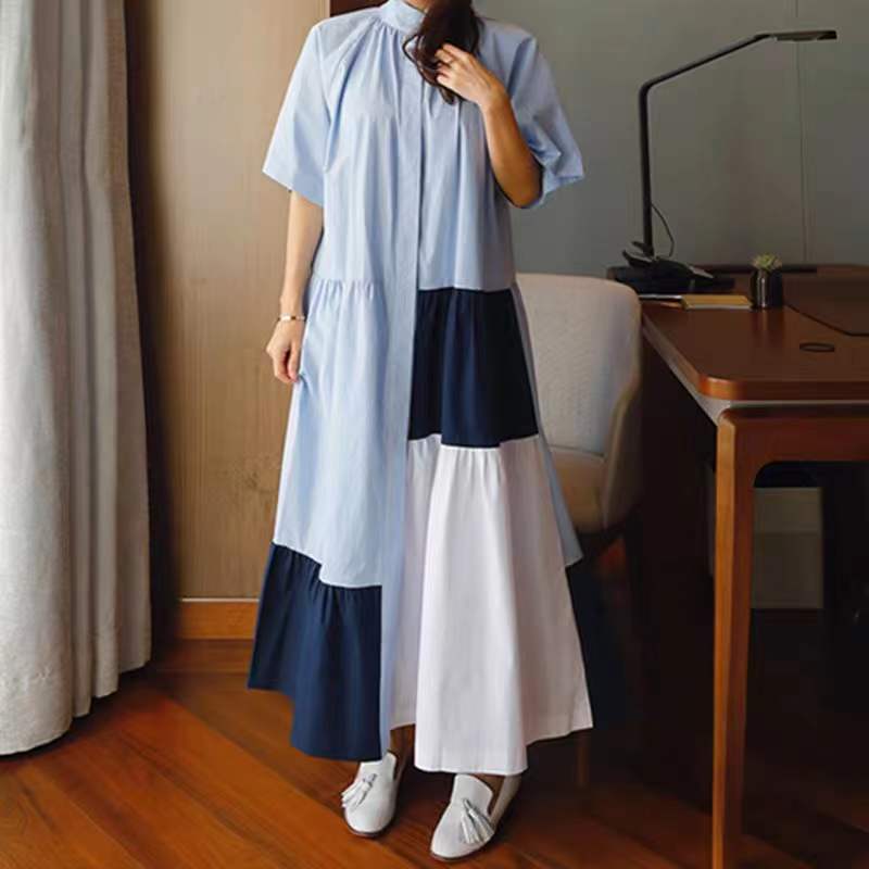 Women's Loose Plus Size Dress Mid-length Summer Style A-line Skirt XL