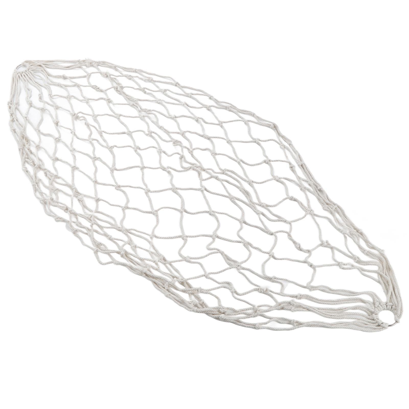Cotton Rope Hammock Hand Woven 264.6lb Capacity Portable Cotton Rope Mesh Hammock for Outdoor