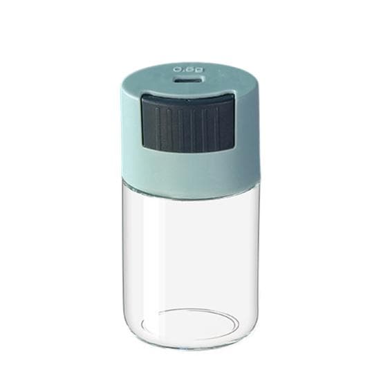 Glass Salt Shaker with Moisture Resistant Seal Easy Refill Transparent Design Food Grade Seasoning Jar blue
