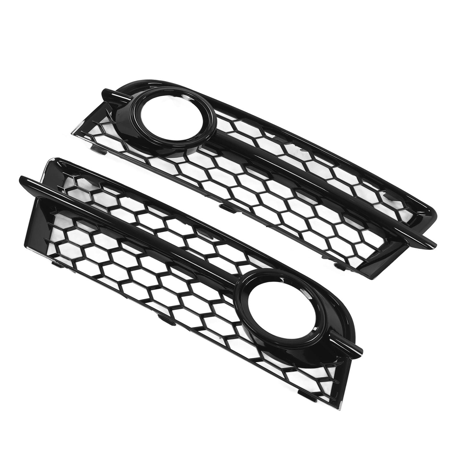 2pcs Front Fog Light Grill Left Right Glossy Black Grille Replacement for TT 8J Standard Bumper
