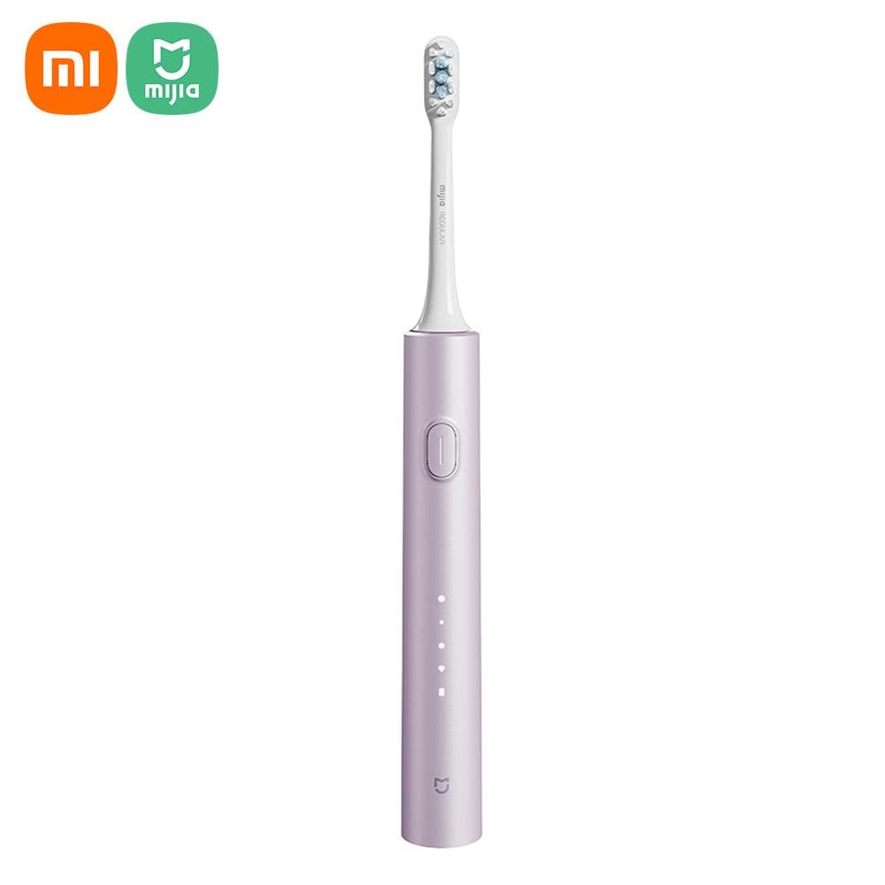 Xiaomi Mijia Sonic Electric Toothbrush T302 IPX8 Waterproof Wireless Charging 4 Brush Head Sonic purple