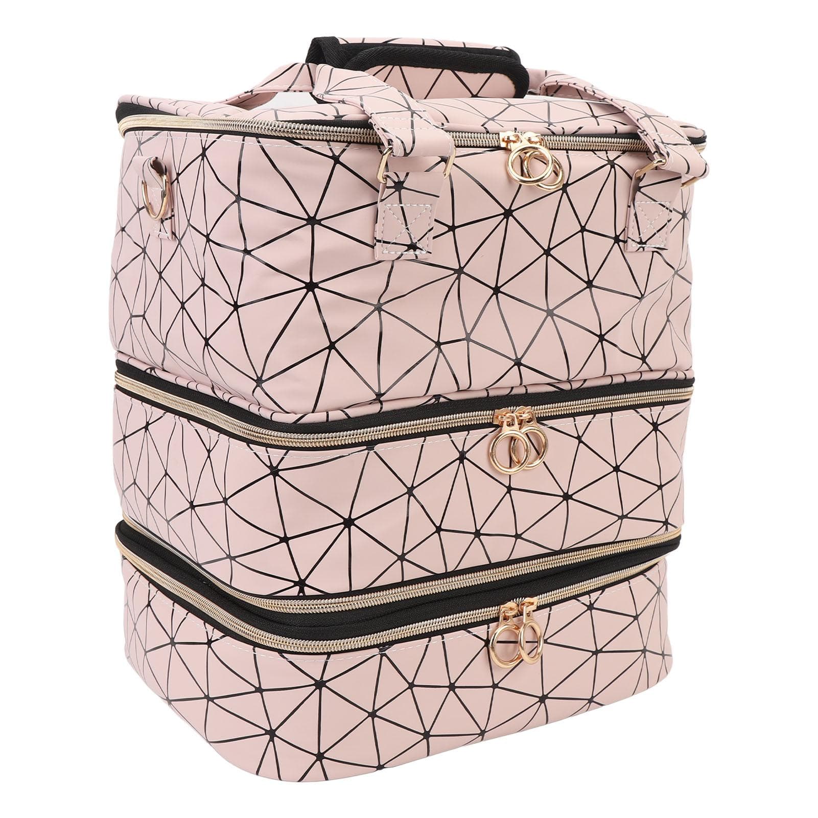 Nail Polish Organizer Bag Holds 84 Bottles Nail Polish 3 Layers Detachable Nail Kit Storage Case
