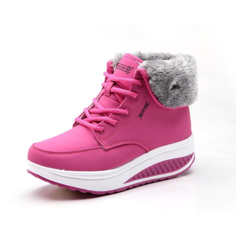 High Climbing Boots Outdoor Shoes Waterproof Non Slip Sports Plus Warm Cashmere Snow Footwear 38