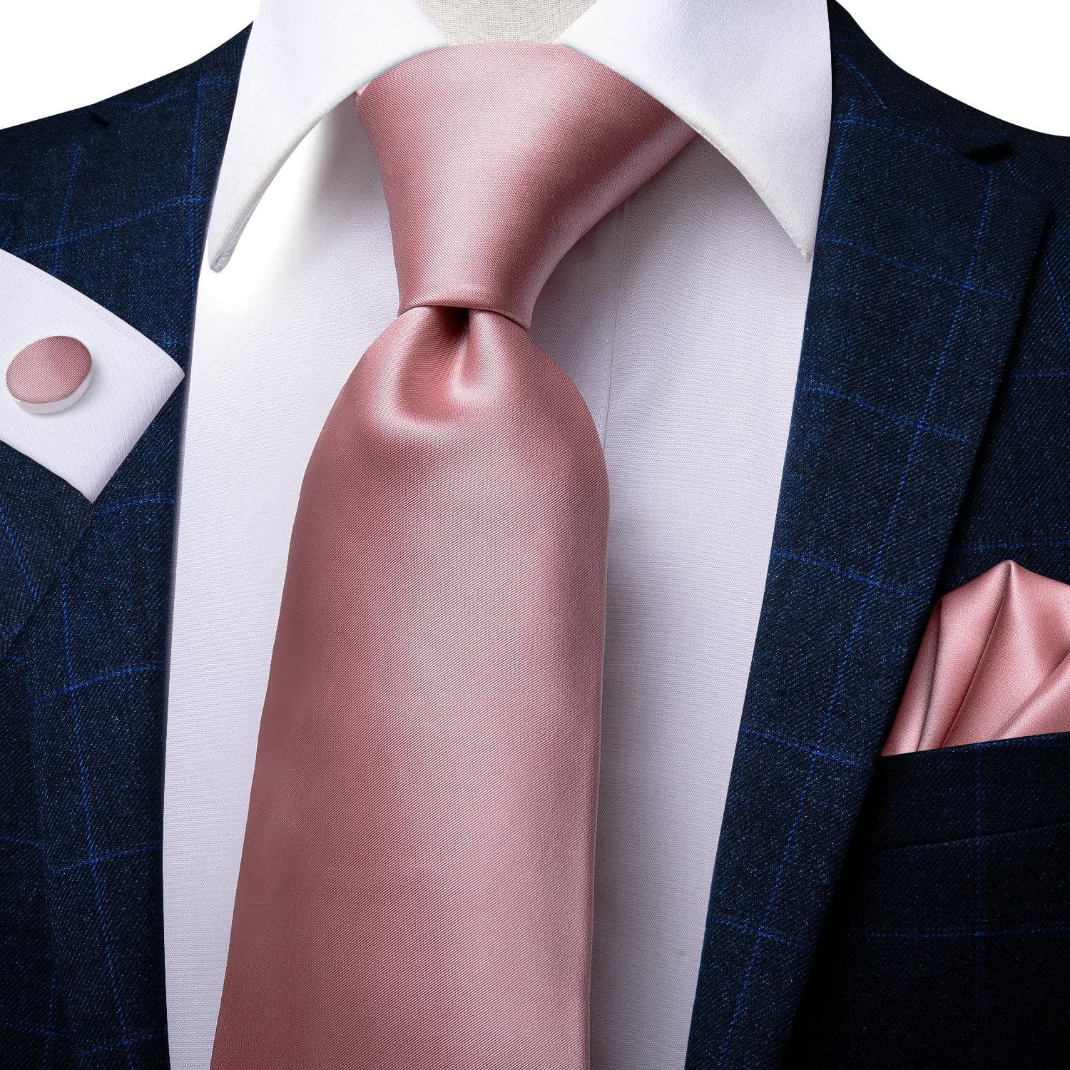 Hi-Tie New Fashion Mens Tie Business Necktie Hanky Cufflinks Tie Set N-3265