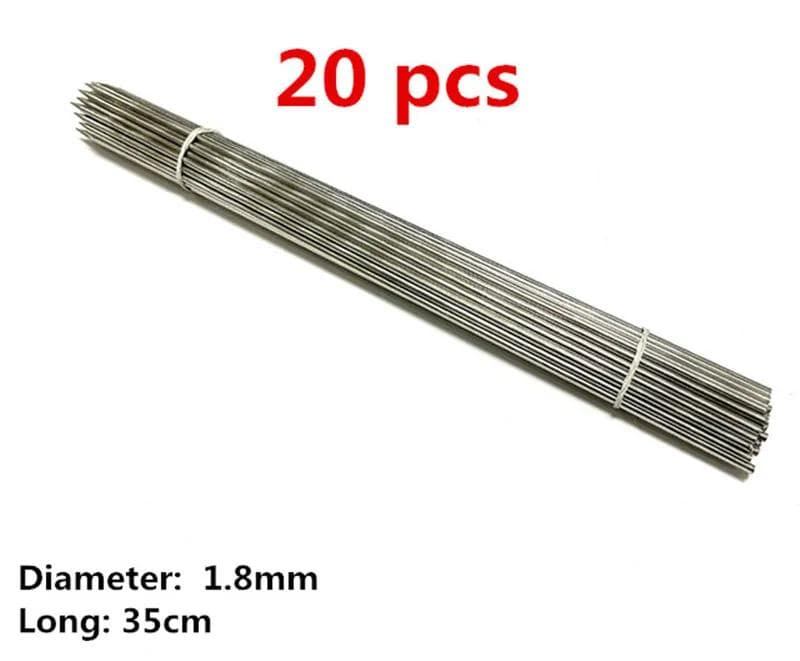 4mm 50cm big strong bbq needle Picnic Barbecue Stainless Steel wide Skewers Grill Meat Brochette Kebab Skewers Roasting Needles