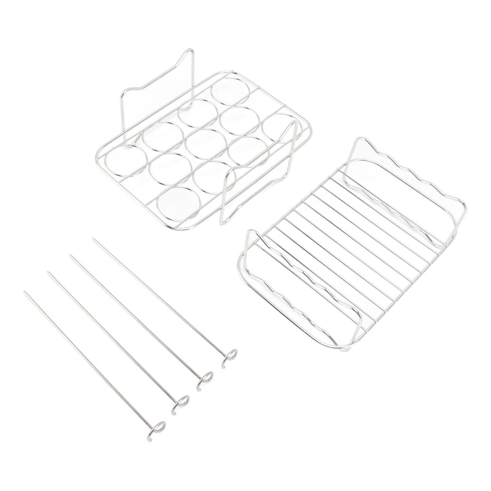Steamer Rack Set Egg Steamer Rack Barbecue Skewer 304 Stainless Steel Safe for NINJA FOOD L