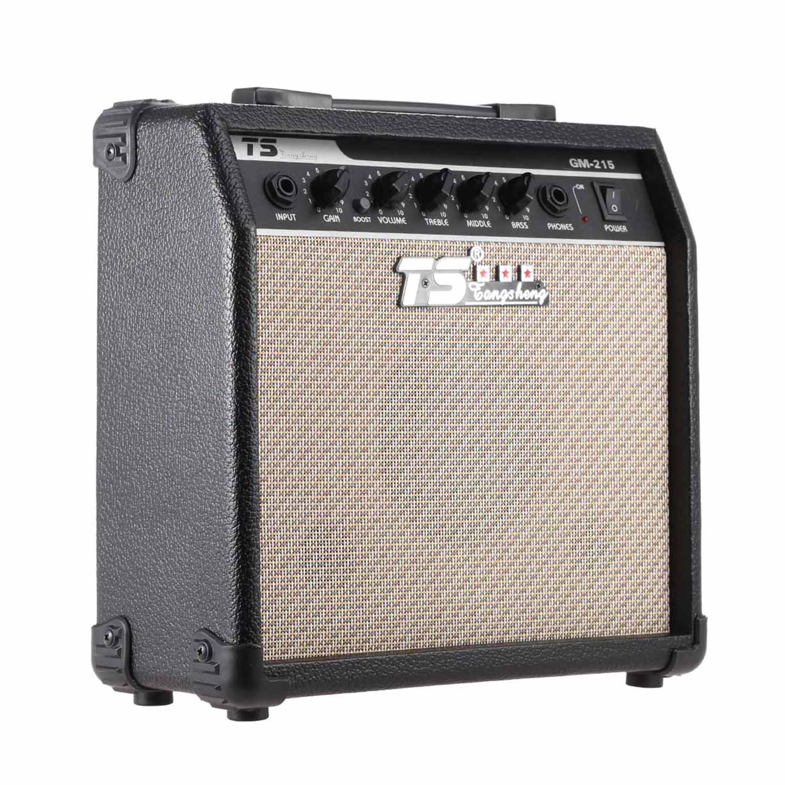 GM-215 Professional 15W Electric Guitar Amplifier Amp Distortion with 3-Band EQ 5 Speaker US Plug