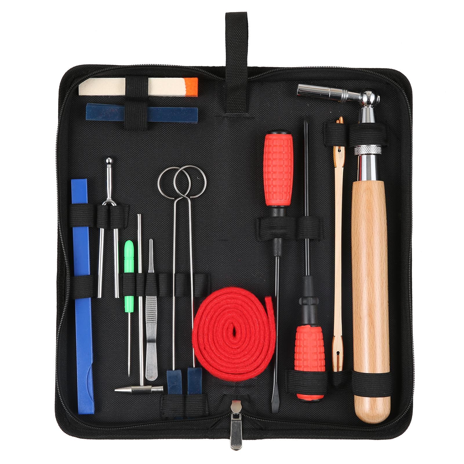 16pcs Piano Tuning Kit Professional Tuning Tools Set Tuning Wrench Long Handle Tuning Wrench Rubber multicolour