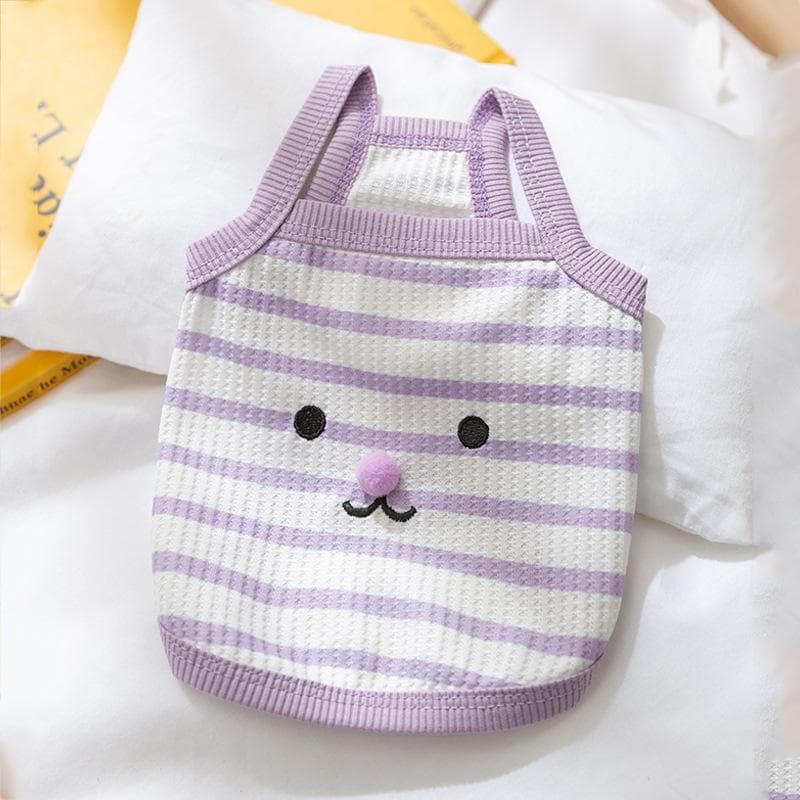 Dog Spring Summer Funny Cute Clown Bear Striped Suspender Thin Small Dog Cat Pet Teddy Dog Clothes XXL
