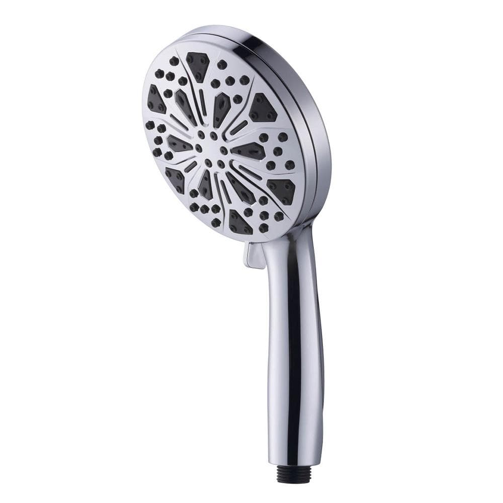 High Pressure 10-mode Handheld Shower Head Stainless Steel Anti-clog Nozzles Built-in Power Wash Spray for Tile & Pets Clean
