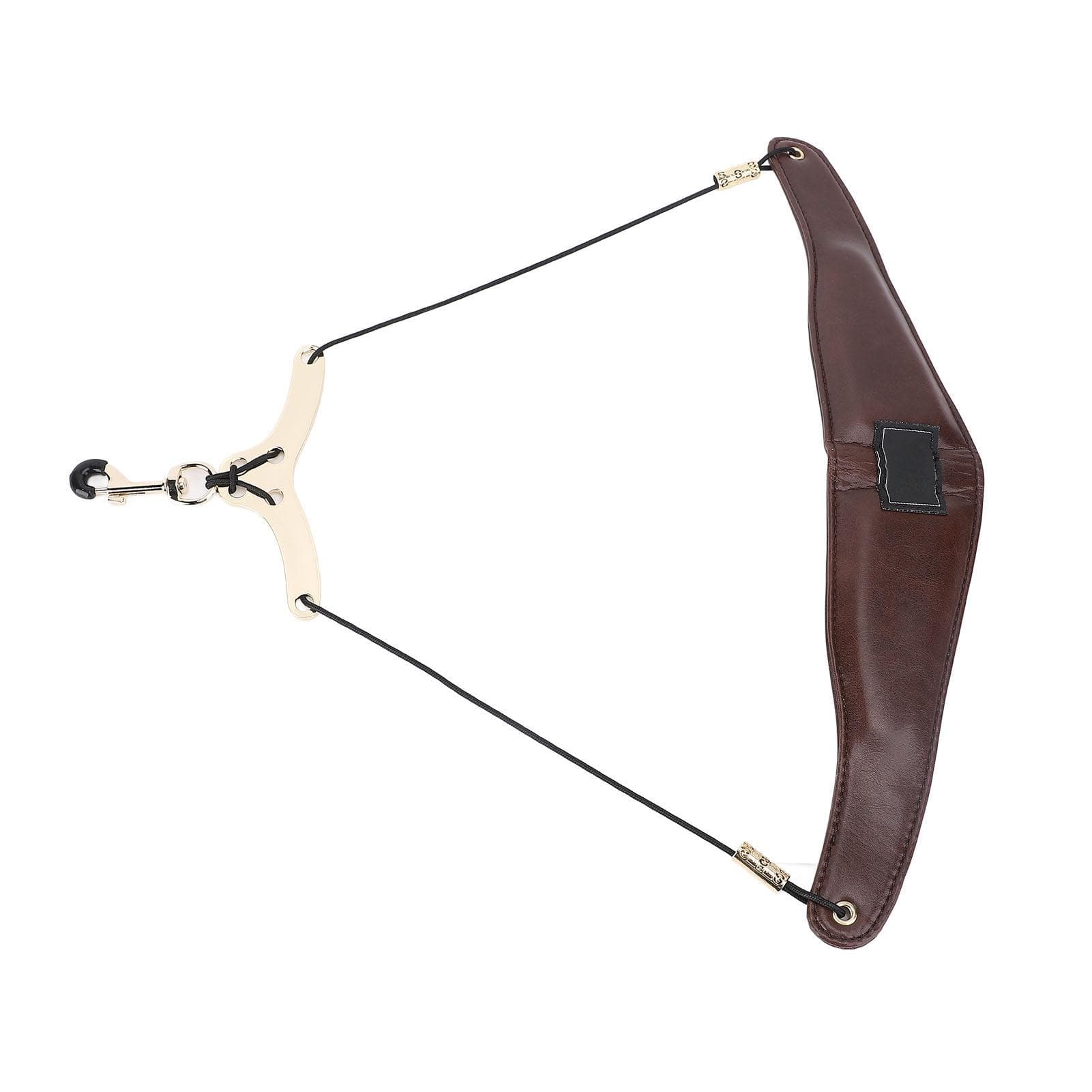Saxophone Neck Strap with Metal Adjuster and Rotating Hook Adjustable Leather Padded Strap for Alto