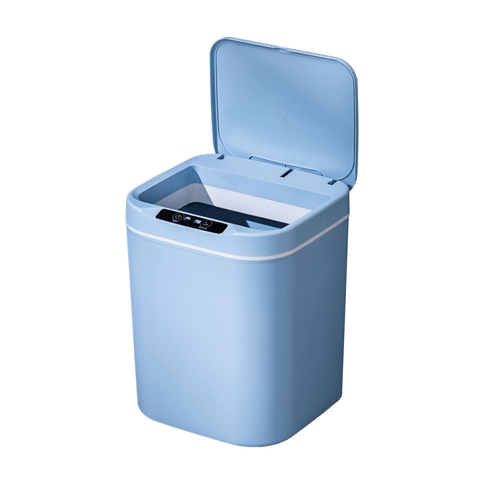 18L Touch-free Trash Cans Smart Knock Induction Trash Bin Automatic Garbage Can Infrared Motion 18L blue