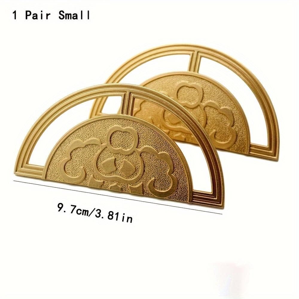 Vintage Style Gold Zinc Alloy Cabinet Pulls 1 Pair Round Drawer Closet Door Handles 1 Pair Small