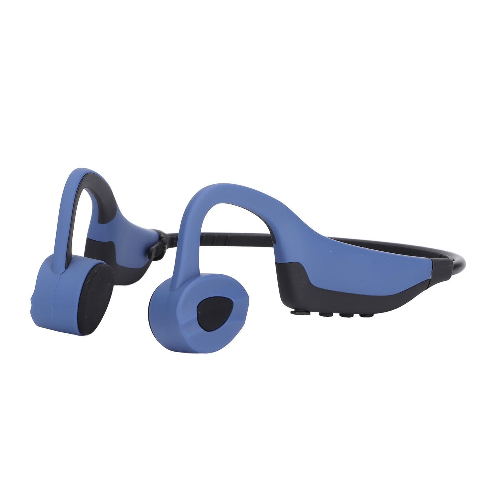 K7 Bone Conduction Headphones Waterproof Open Ear Headphones for RunningDiving WaterGymGray blue