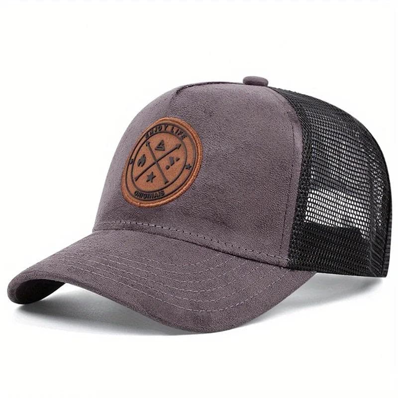 Summer Mesh Baseball Cap Women Men ENJOY LIFE Letter Patch Snapback Hat Casual Breathable Unisex Street Hip Hop Trucker Caps dark gray