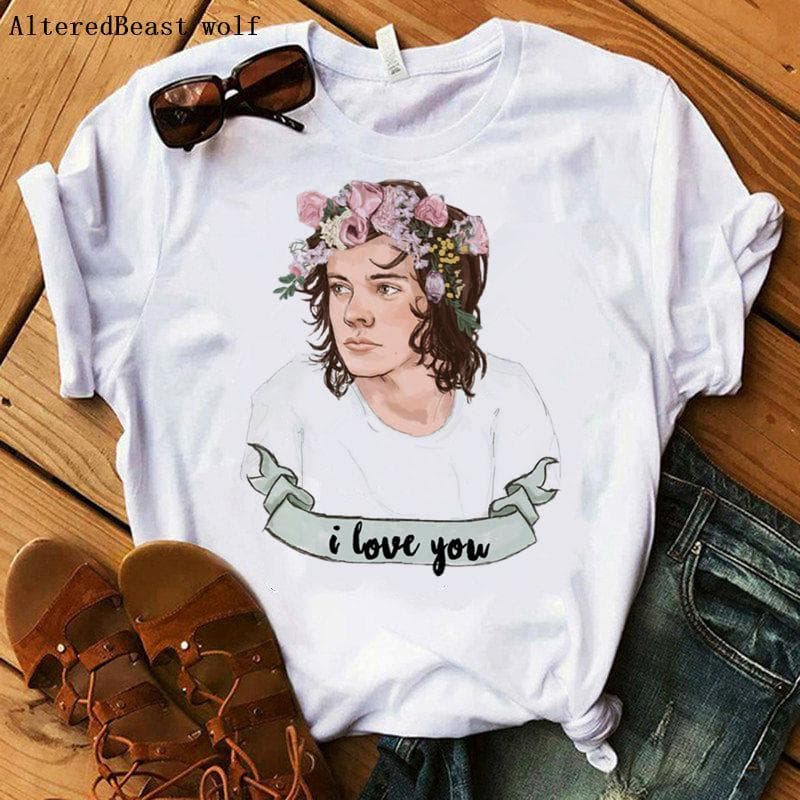 Harry Styles Love On Your Printed Women T-Shirts Casual Tee Tops Summer Short Sleeve XXXL