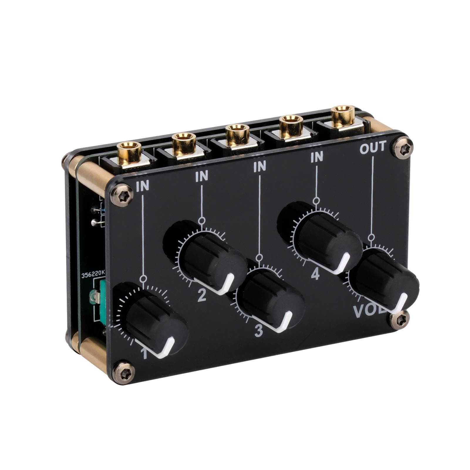 1-in-4-out Passive Mixer Module Mini Stereo 4-Channel Passive Mixer Audio Mixer 1 Audio Input to 4 4-in-1-out