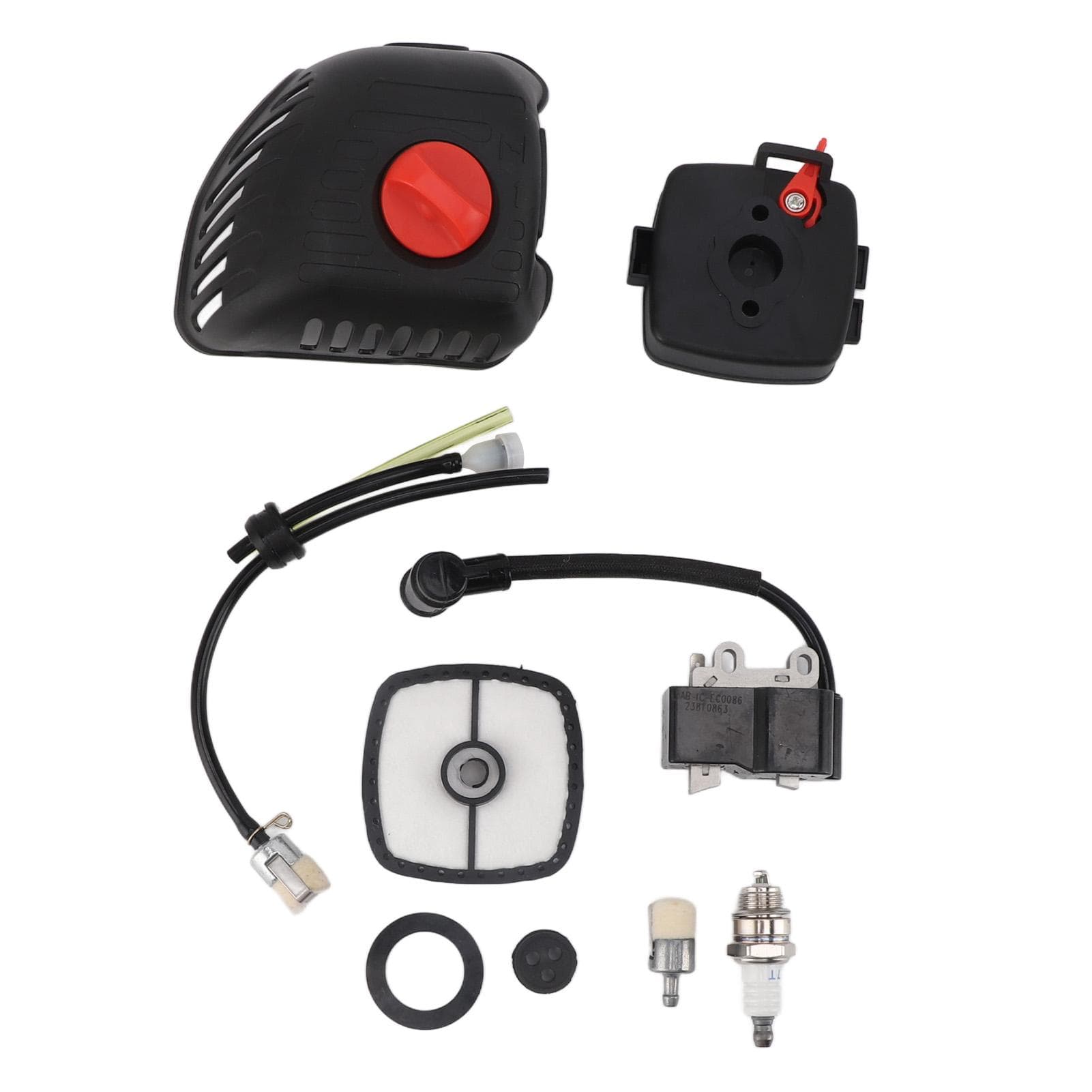 Lawn Mower Air Filter Cover Kit Aluminum Air Cleaner Cover Spark Plug Ignition Coil for A411000130
