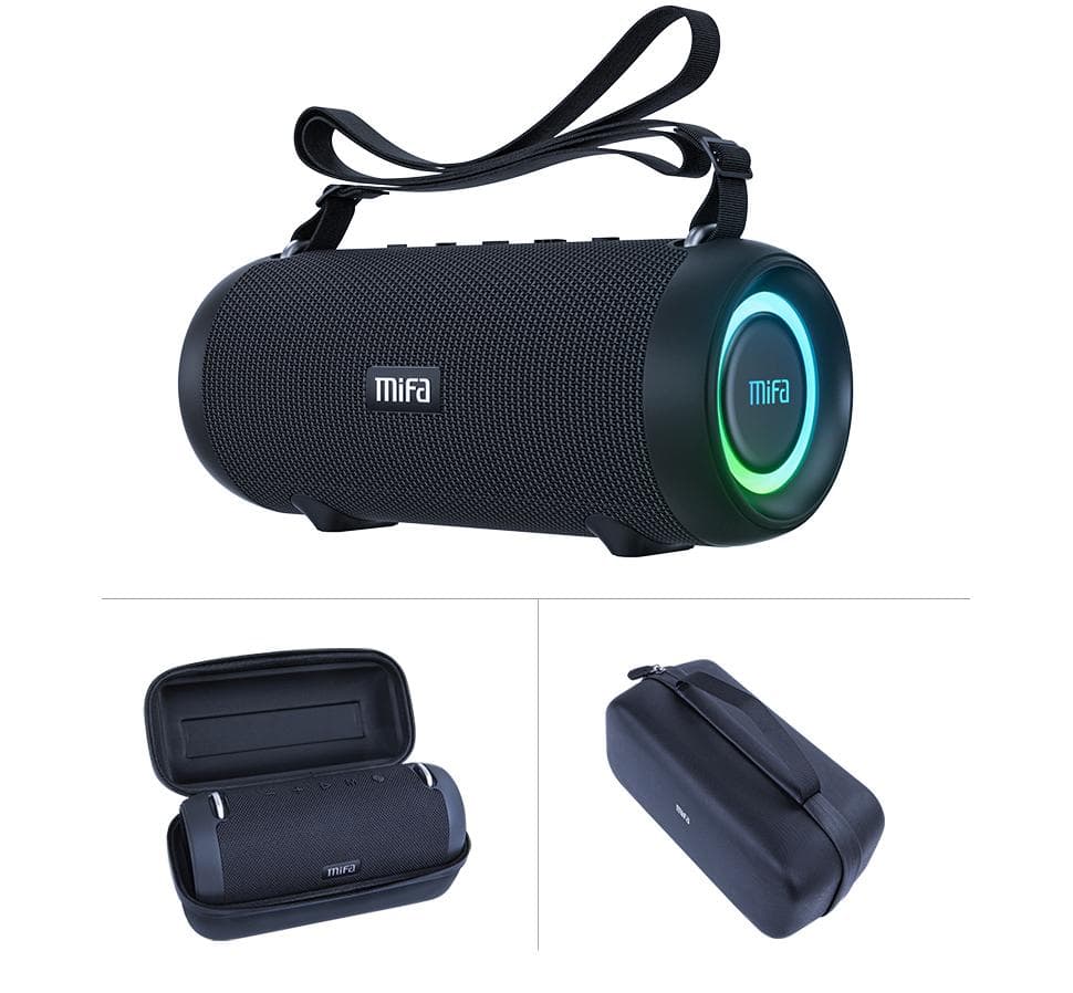 mifa A90 Bluetooth Speaker 60W Output Power Bluetooth Speaker with Class D Amplifier Excellent Bass Performace camping speaker A90 black