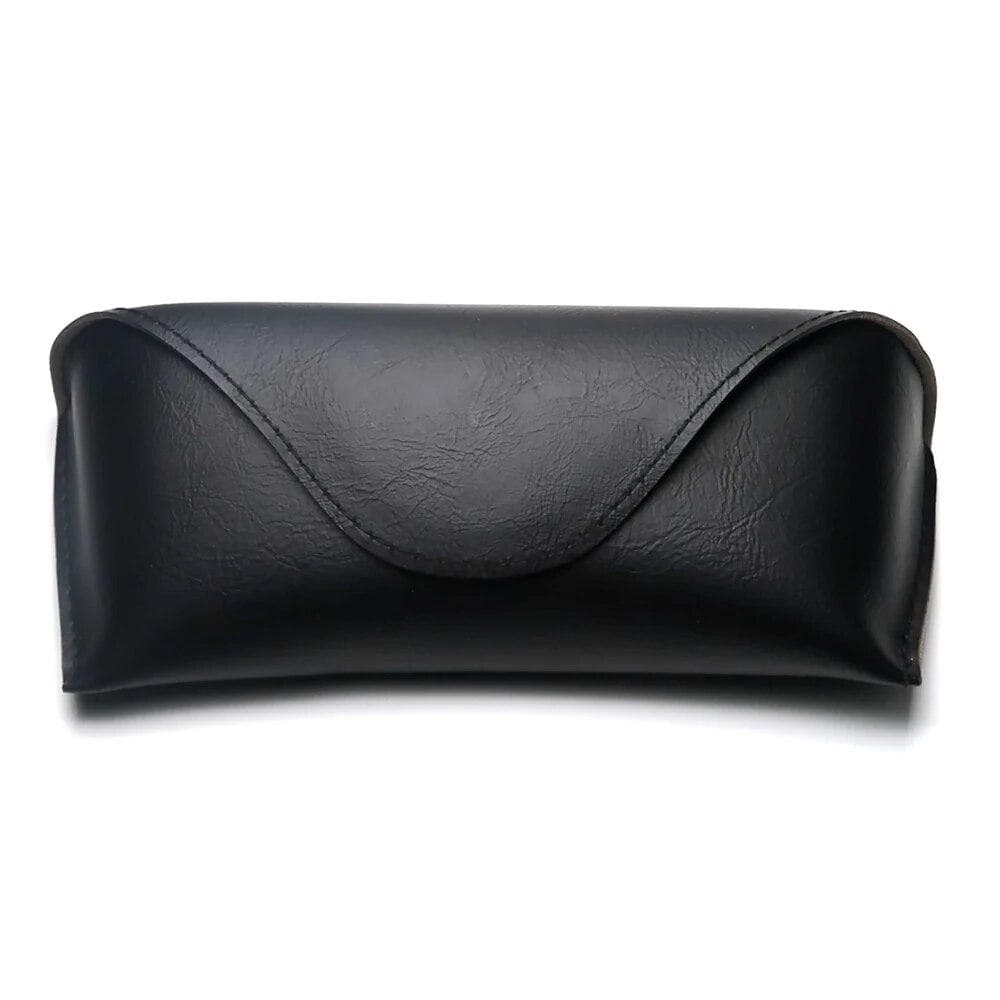 Men Soft Magnet Leather Sunglasses Case Unsex Eyeglasses Box Women Black spectacle Cases black