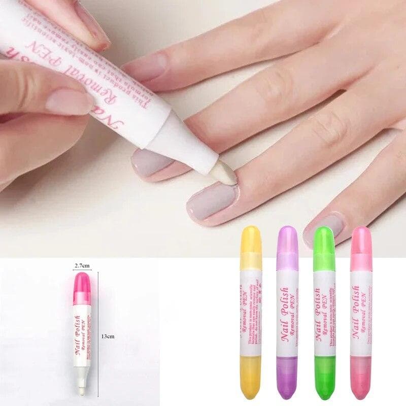 1 Pc Nail Art Corrector Pen Remove Mistakes + 3 Tips Newest Nail Polish Corrector Pen Cleaner Erase Manicure Tools pink