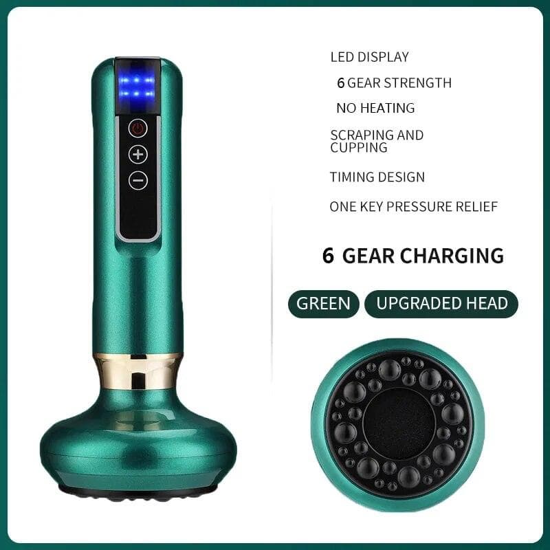 12 Gear Electric Vacuum Cupping Massager Body Profissional Cupping Therapy Massage Set Suction Cup Therapy Heating Guasha Tools france