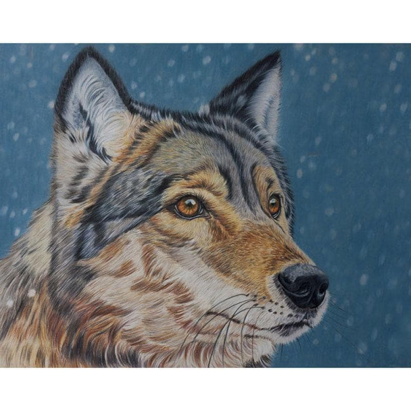 Diamond Painting Flowers Full Needlework Rhinestone Cross-switch Wolf Diamond Embroidery 20X30CM
