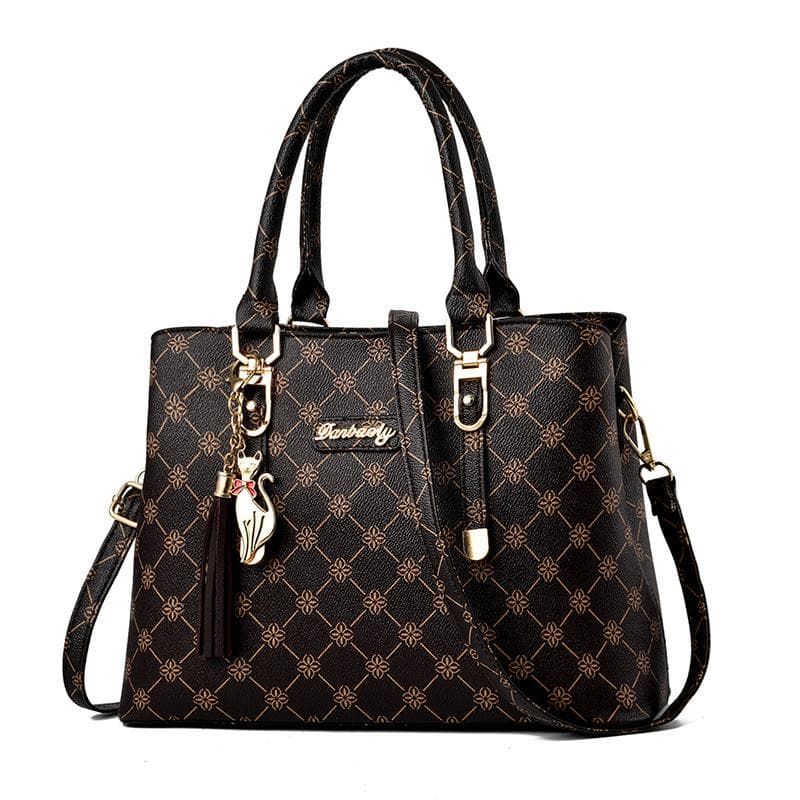 Shoulder Bags for Women Summer Beach Bag Female Plaid Fashion Casual Messenger Bag Printing Korean Tote black