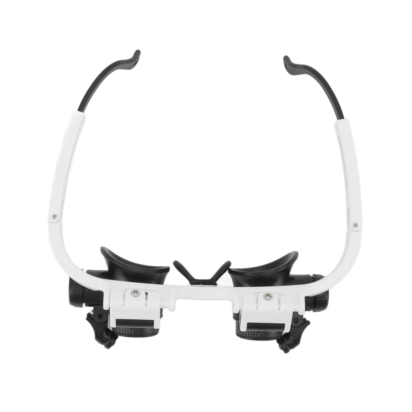 Head Mount Magnifying Glasses 8X 15X 23X Hands Free Bracket Magnifier with 2 LED Lights for Watch